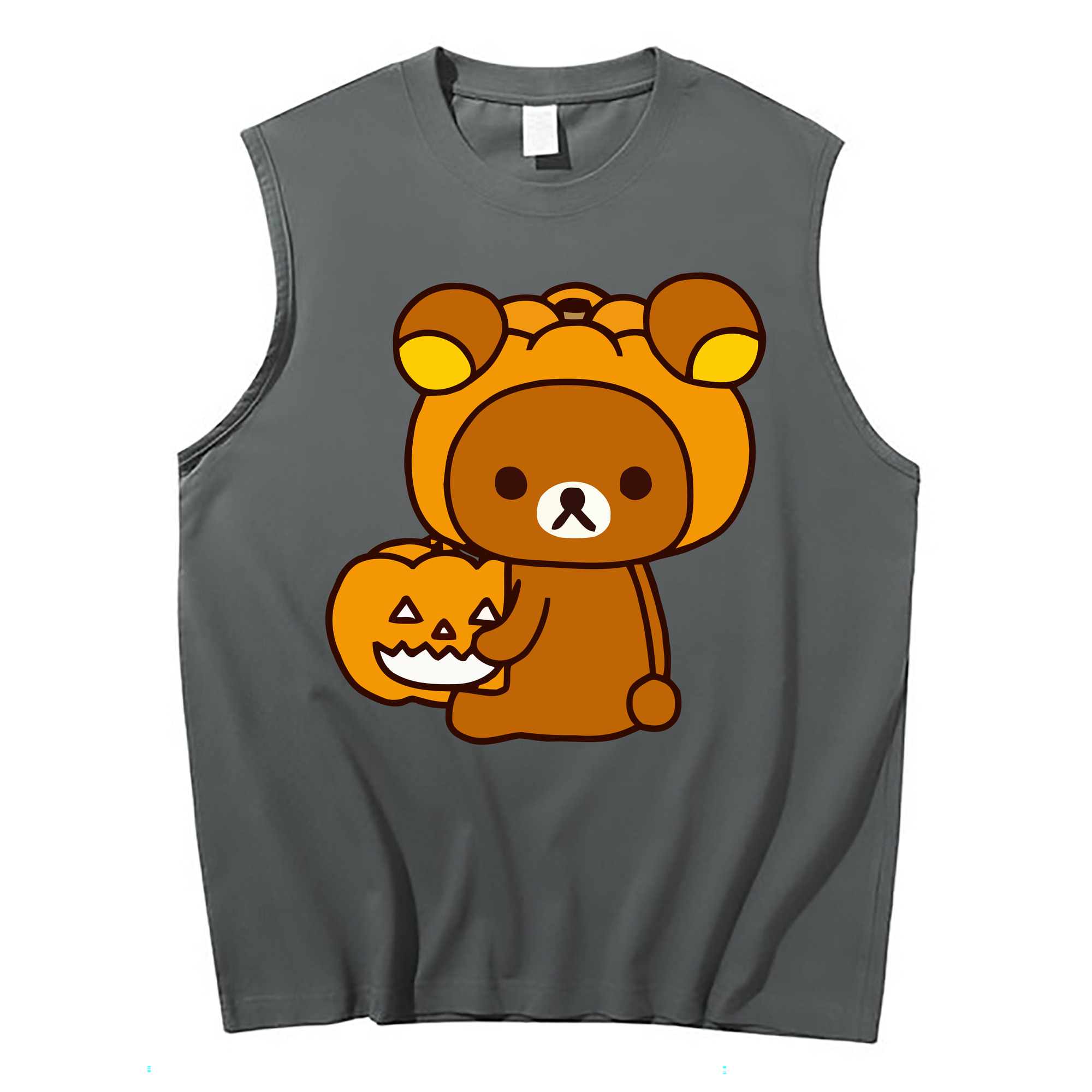 （画像用） リラックマ リラックマ キイロイトリ Rilakkuma Korilakkuma Kiiroitori コットン100％タンクトップ（フロントプリント）